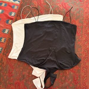 H&M NEW Women’s Bundle 2x Thongs Bodysuit With Elastic Shoulder Straps Size L